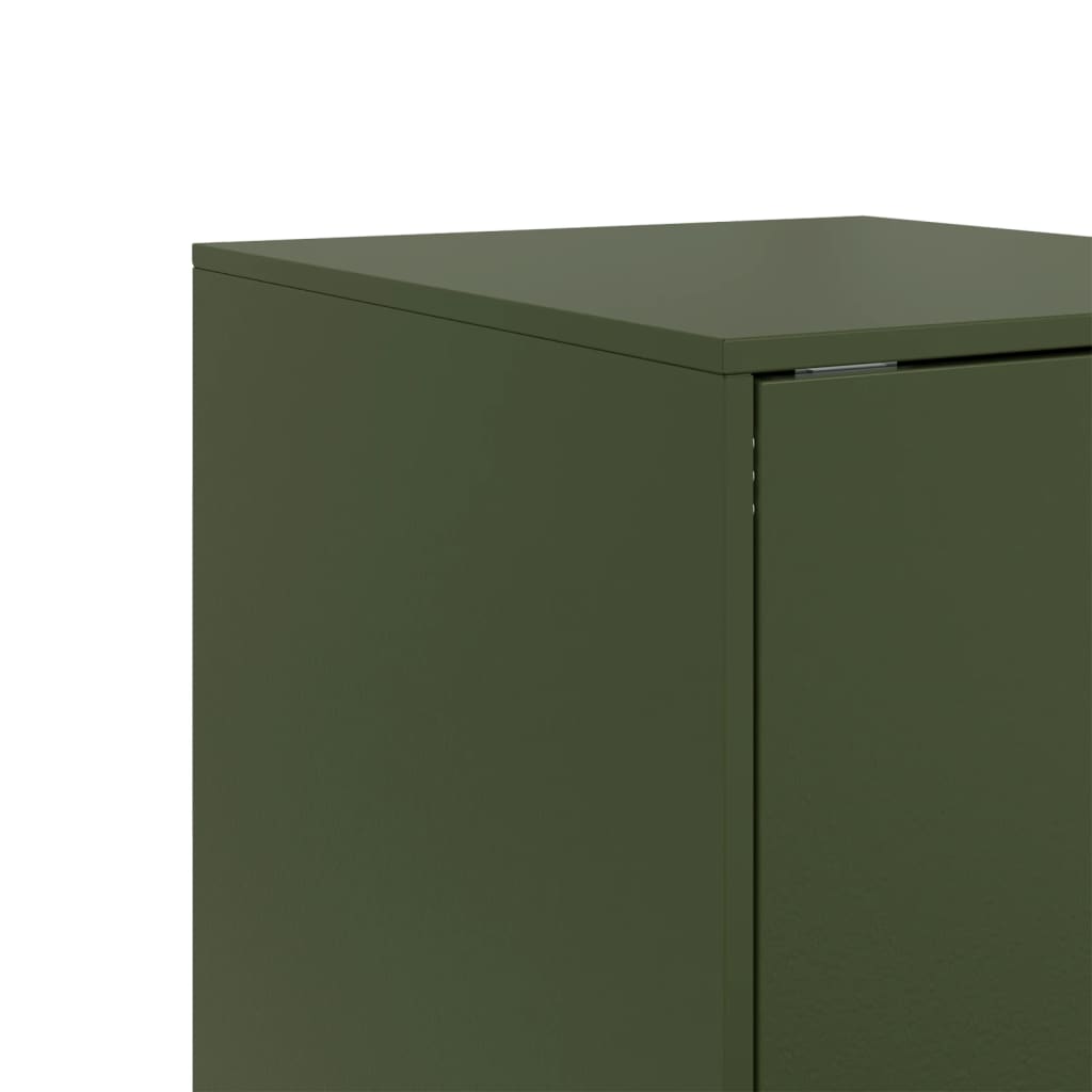 vidaXL Buffet vert olive 34,5x39x107 cm acier