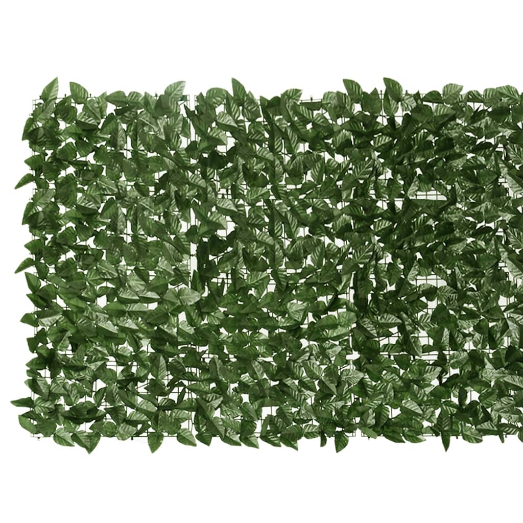 vidaXL Écran de balcon avec feuilles vert foncé 500x100 cm