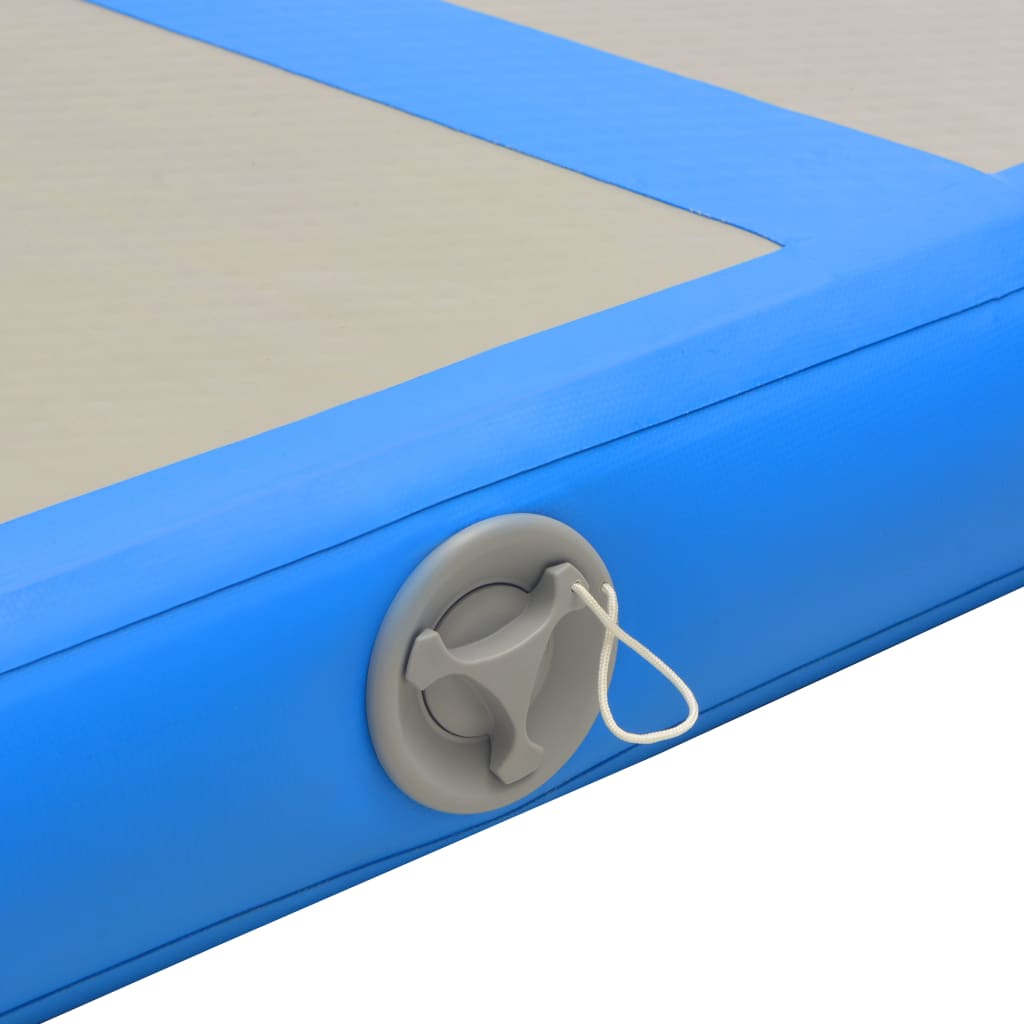 vidaXL Tapis gonflable de gymnastique avec pompe 700x100x10cm PVC Bleu