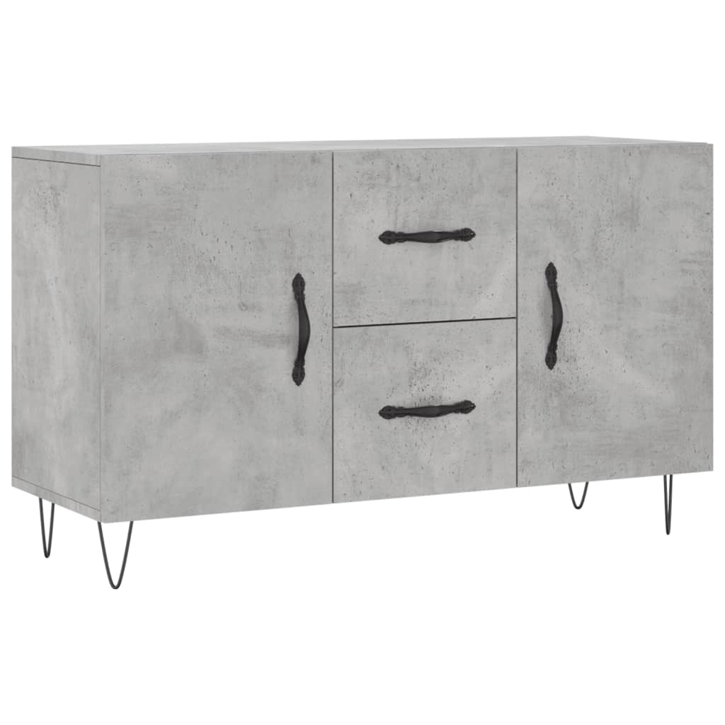 vidaXL Buffet gris béton 100x36x60 cm bois d'ingénierie