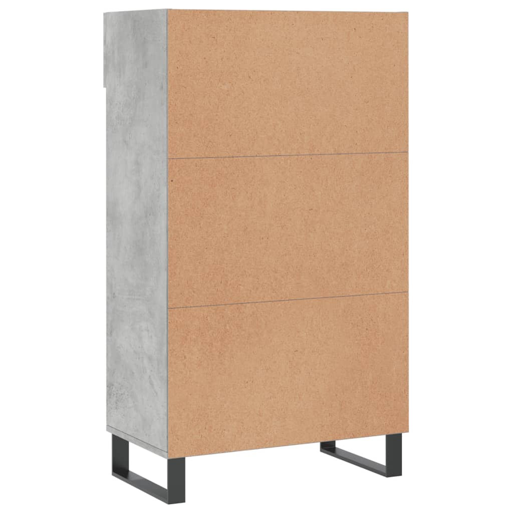 vidaXL Armoire à chaussures gris béton 60x35x105 cm bois d'ingénierie