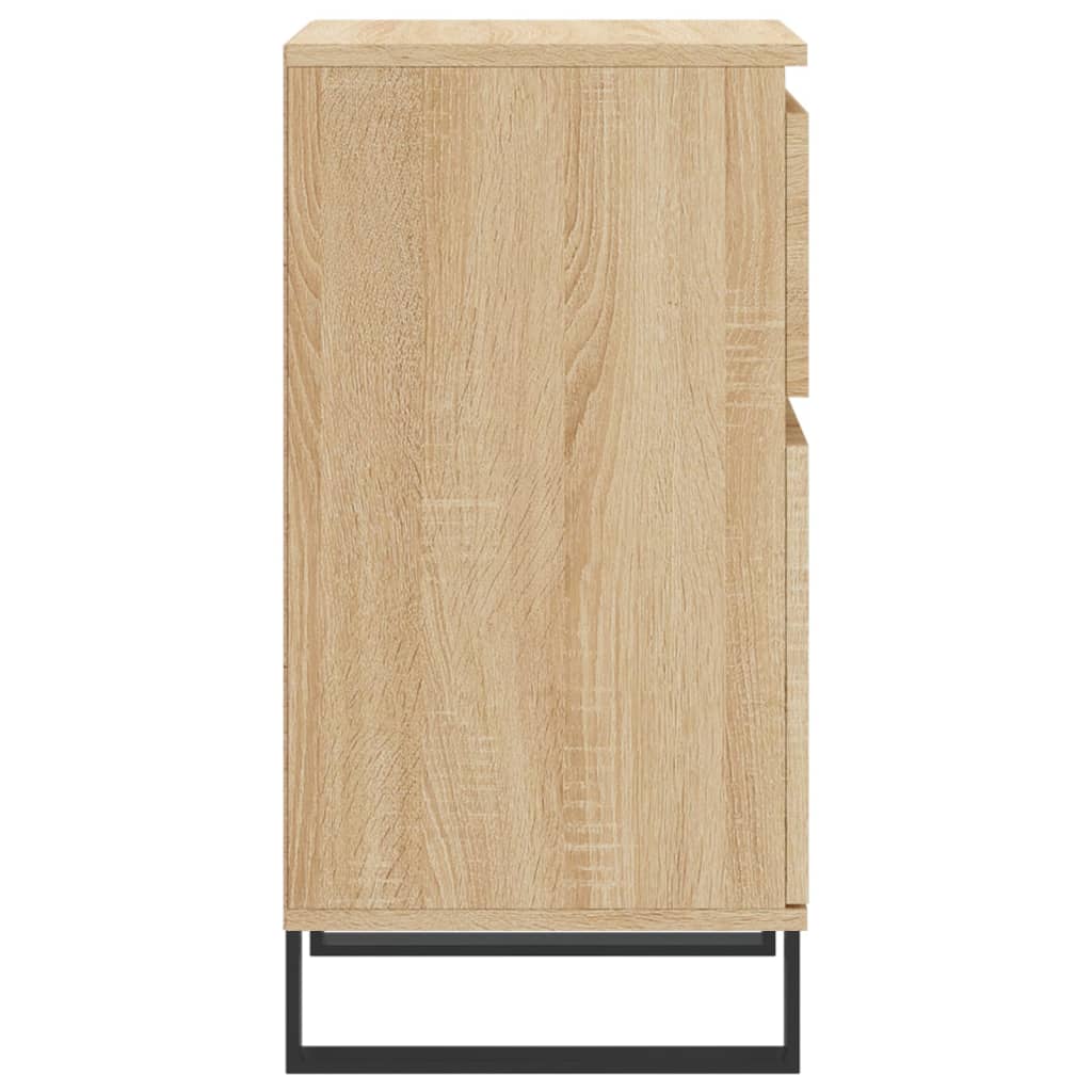 vidaXL Buffets 2 pcs chêne sonoma 40x35x70 cm bois d'ingénierie