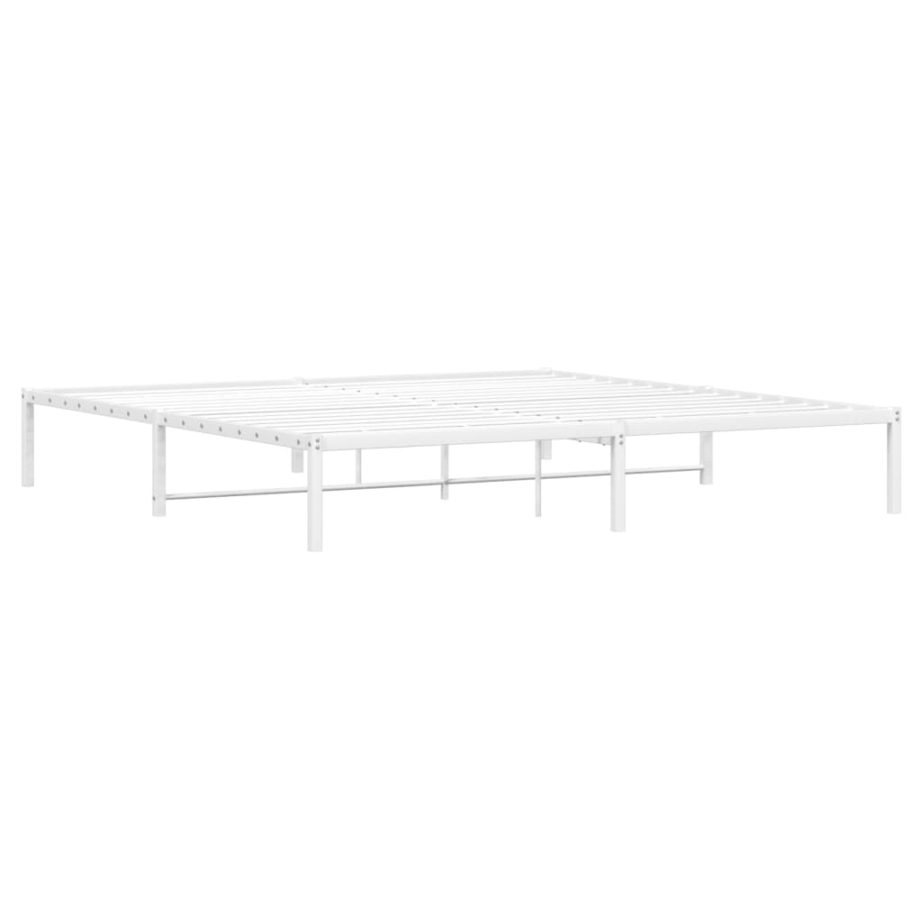 vidaXL Cadre de lit métal sans matelas blanc 200x200 cm