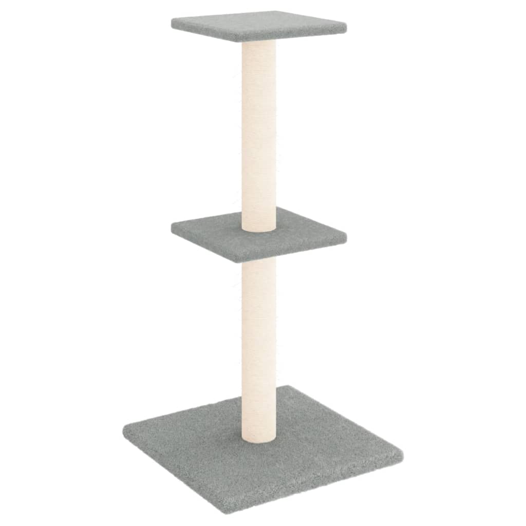 vidaXL Arbre à chat avec griffoirs en sisal gris clair 73 cm