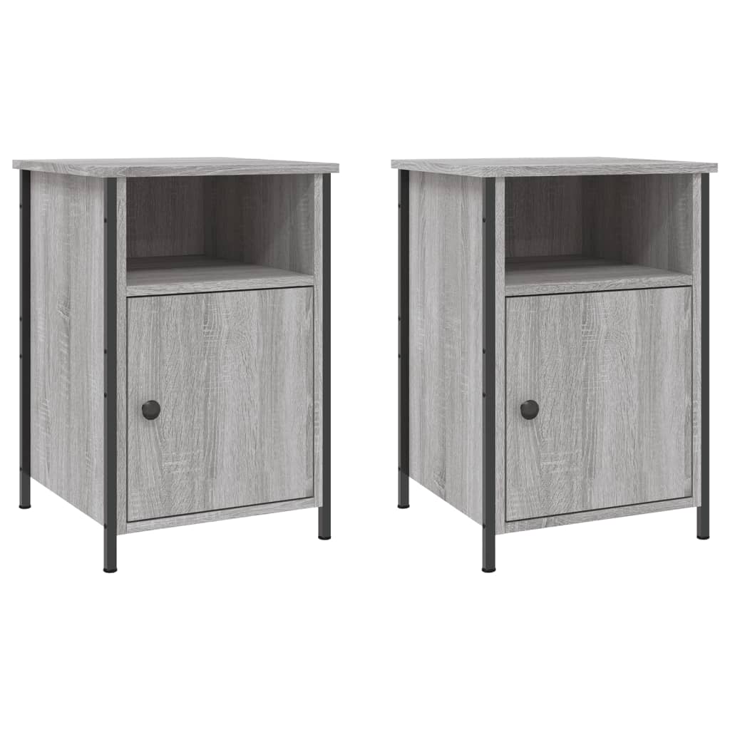 vidaXL Tables de chevet 2 pcs sonoma gris 40x42x60cm bois d'ingénierie