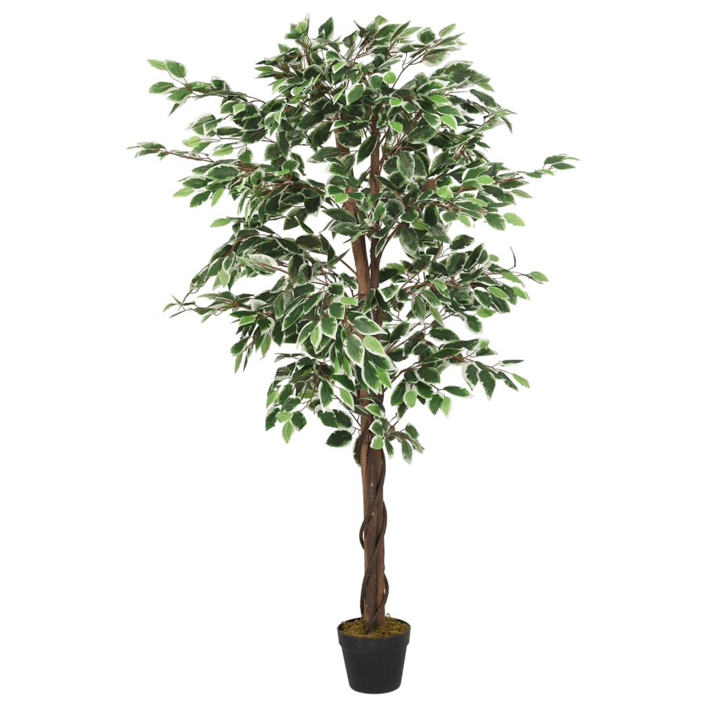 vidaXL Ficus artificiel 378 feuilles 80 cm vert
