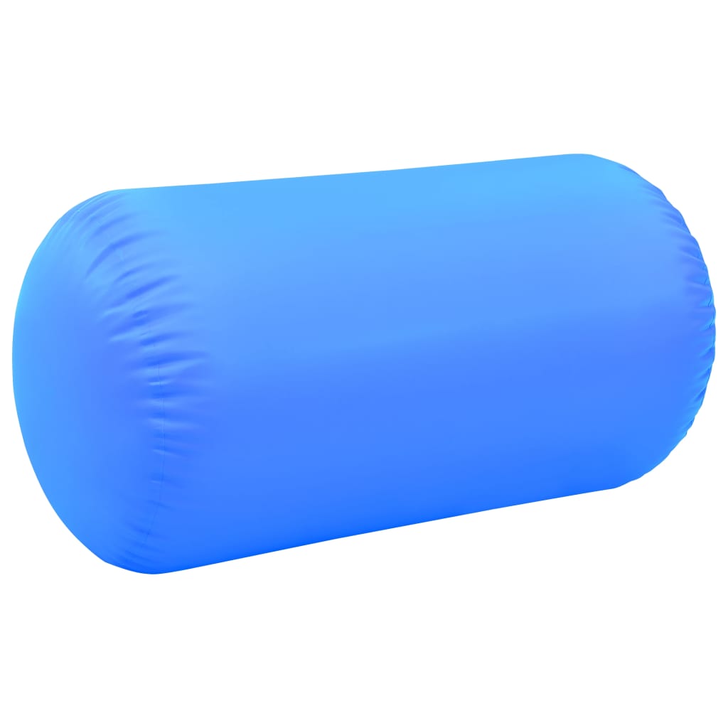 vidaXL Rouleau gonflable de gymnastique avec pompe 120x90 cm PVC Bleu