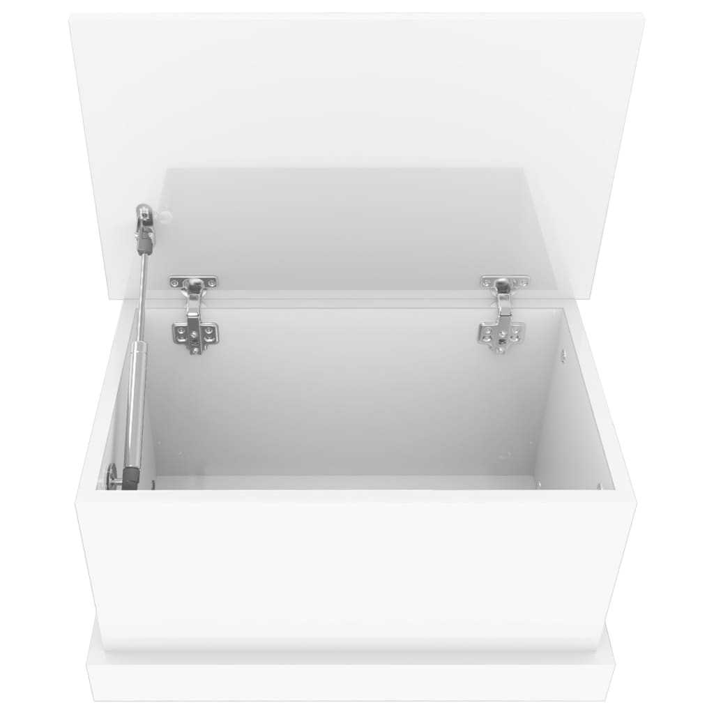 vidaXL Boîte de rangement blanc brillant 50x30x28 cm bois d'ingénierie