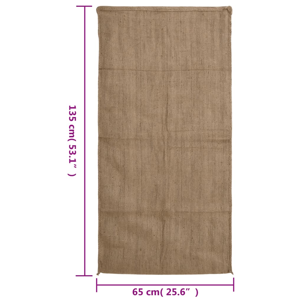 vidaXL Sacs en jute 10 pcs 65x135 cm 100 % jute 340 g/m²