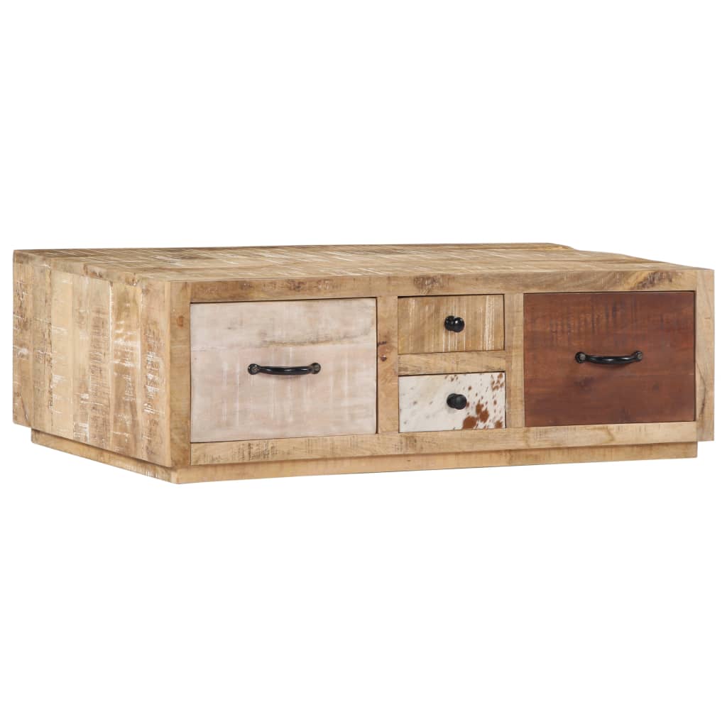 vidaXL Table basse 90x60x30 cm Bois de manguier massif