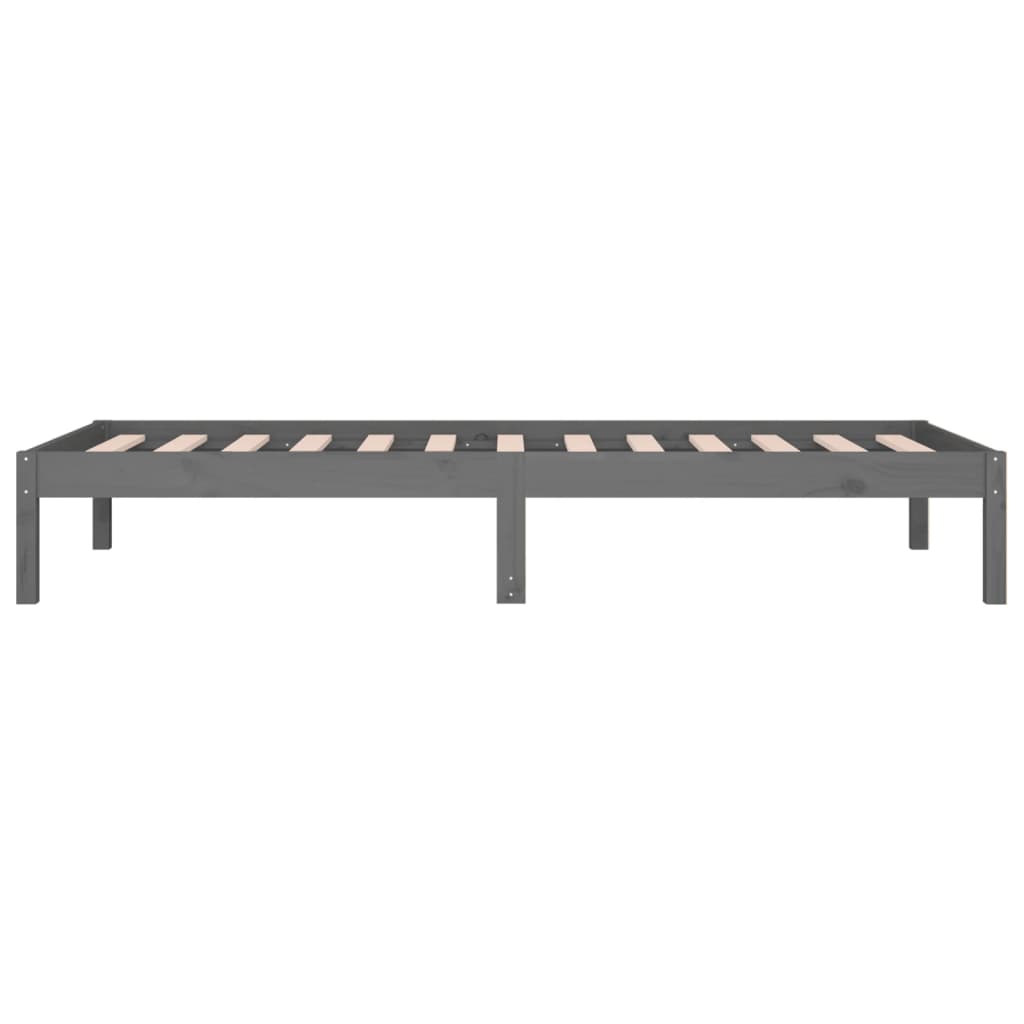 vidaXL Lit de jour sans matelas gris 90x190 cm bois de pin massif