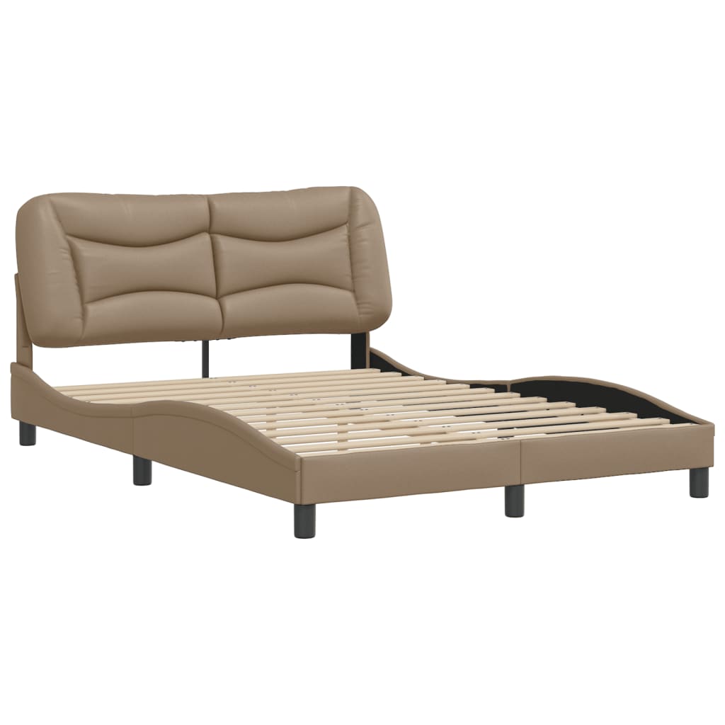 VidaXL Cadre de lit sans matelas cappuccino 140x200 cm similicuir