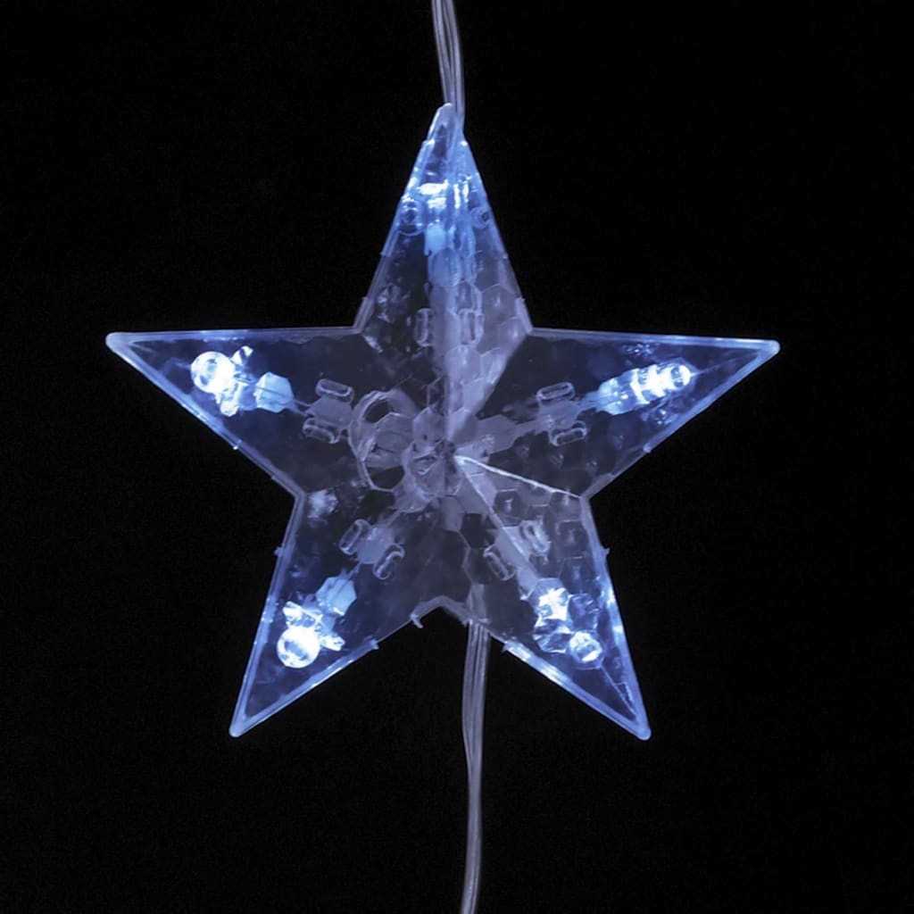 vidaXL Guirlande lumineuse à étoiles LED 200 LED Bleu 8 fonctions