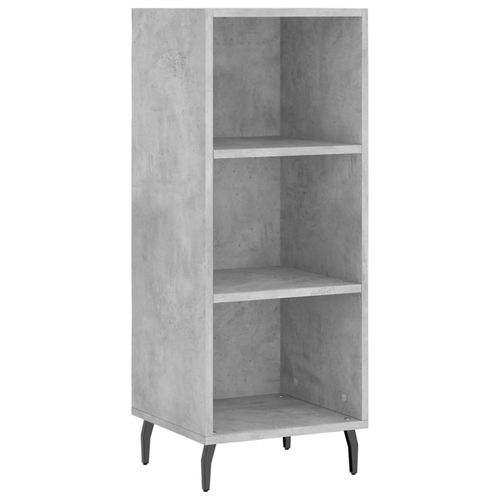 vidaXL Buffet gris béton 34,5x32,5x90 cm bois d'ingénierie