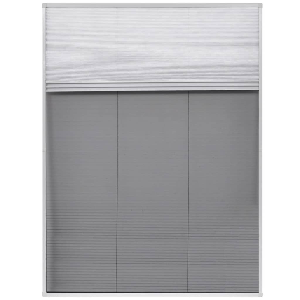vidaXL Moustiquaire plissée pour fenêtre et store Aluminium 60 x 80 cm