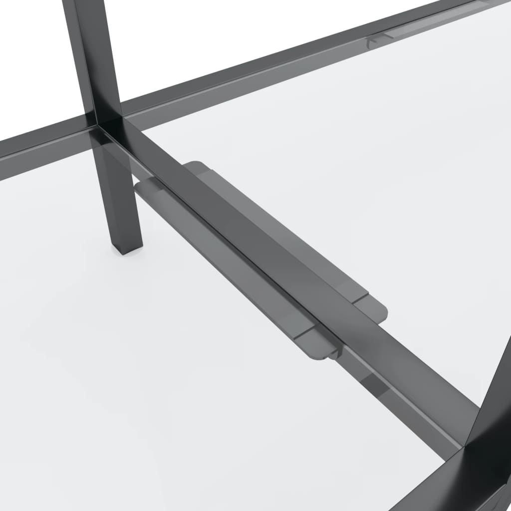 vidaXL Table console Transparent 140x35x75,5 cm Verre trempé