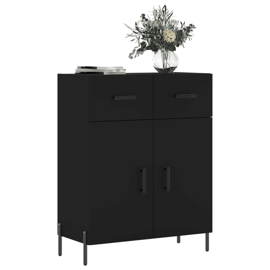 vidaXL Buffet noir 69,5x34x90 cm bois d'ingénierie