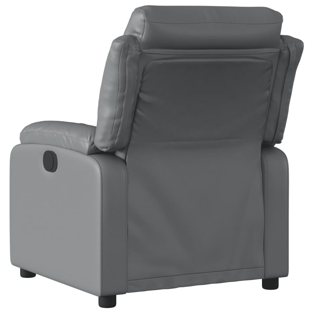 vidaXL Fauteuil de massage inclinable Gris Similicuir