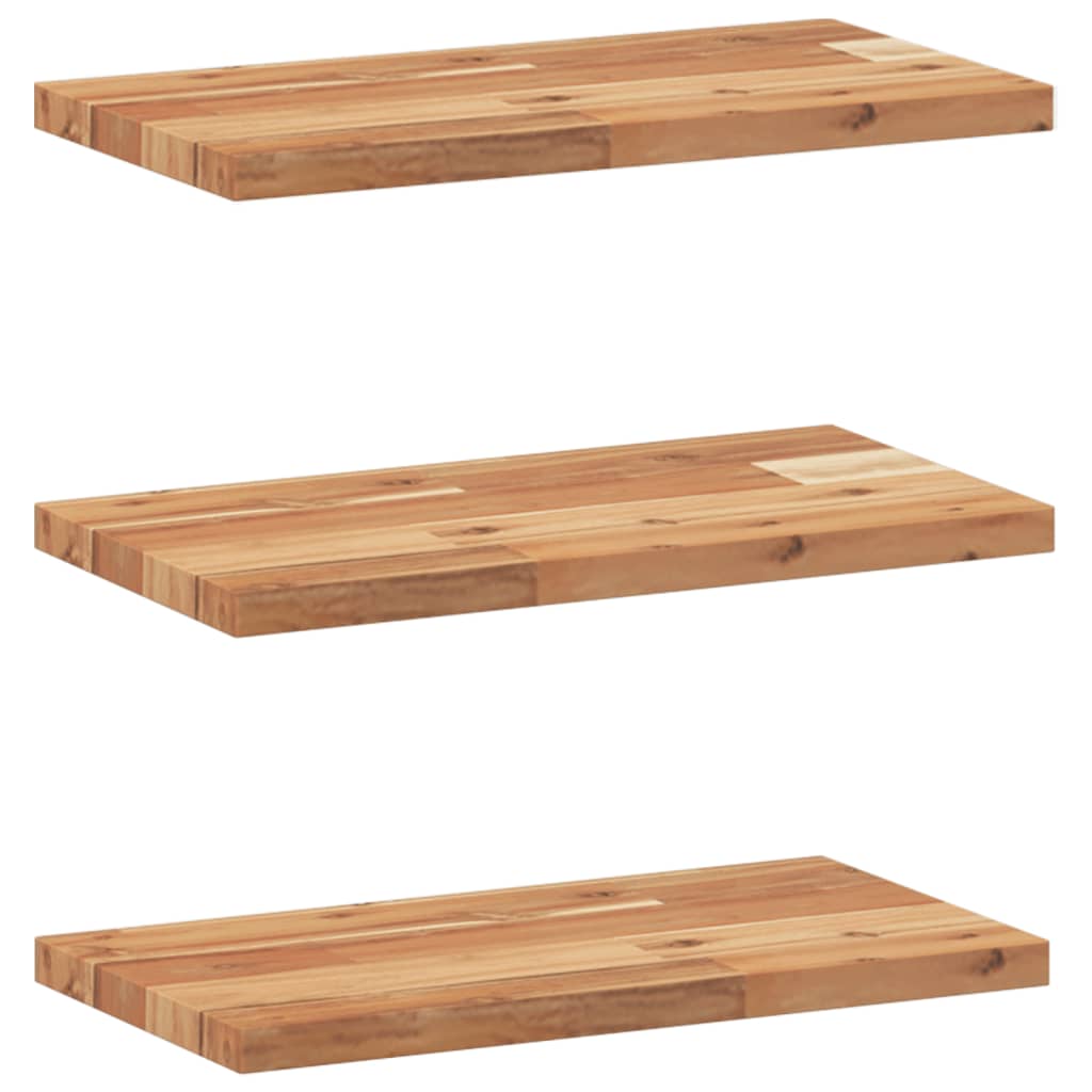 vidaXL Étagères flottantes 3 pcs 60x20x2 cm acacia massif à l'huile