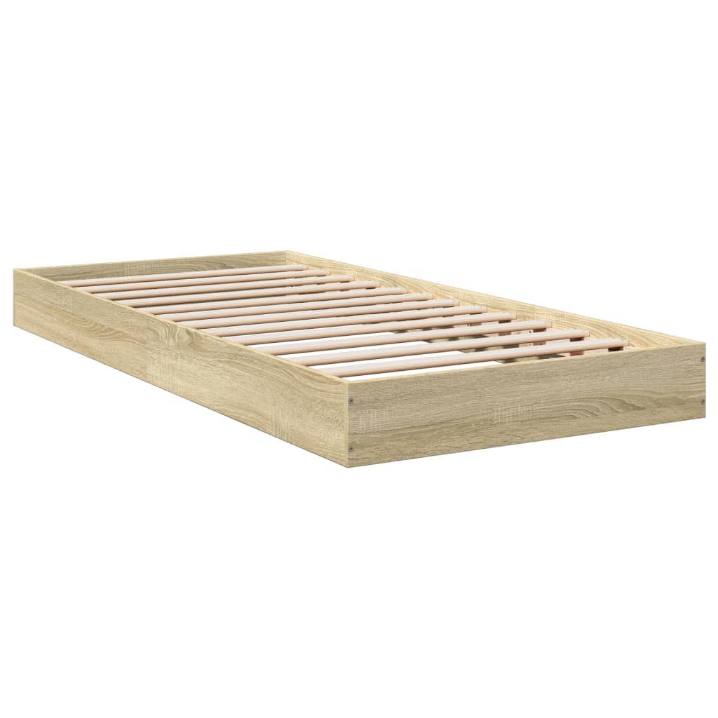 vidaXL Cadre de lit sans matelas chêne sonoma 75x190 cm