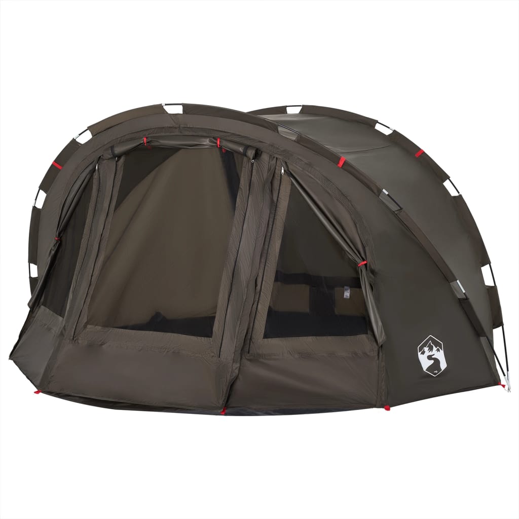 vidaXL Tente de pêche 4 personnes marron imperméable