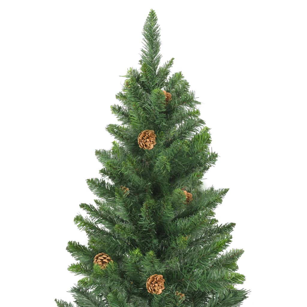 vidaXL Arbre de Noël artificiel pré-éclairé et boules vert 180 cm