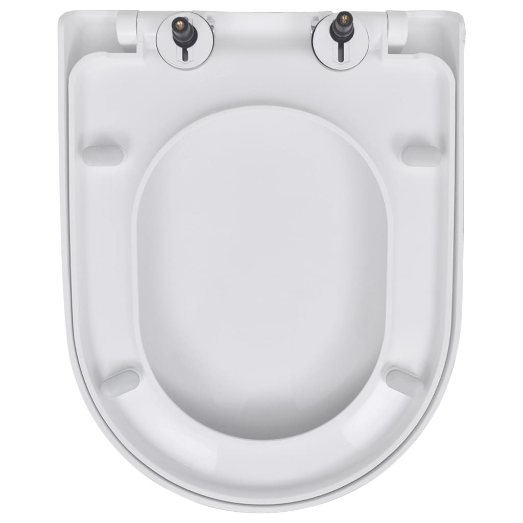vidaXL Abattant WC avec frein de chute 2 pcs Plastique Blanc