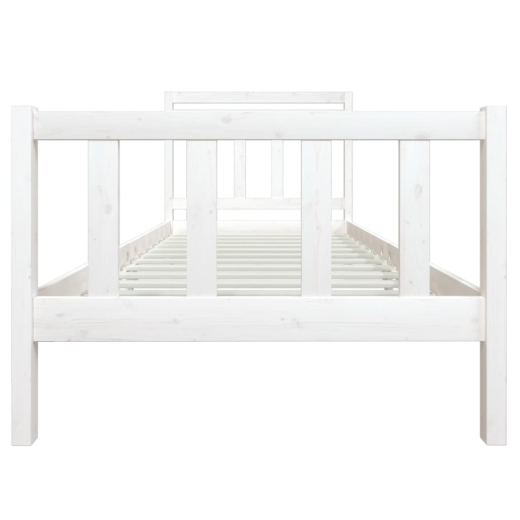 vidaXL Cadre de lit sans matelas blanc bois massif 100x200 cm