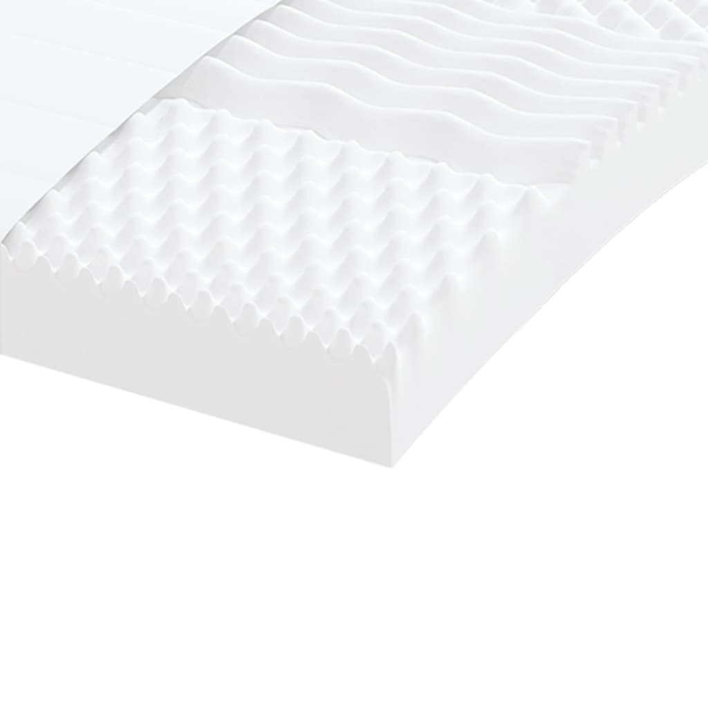 vidaXL Matelas en mousse blanc 90x190 cm 7 zones dureté 20 ILD