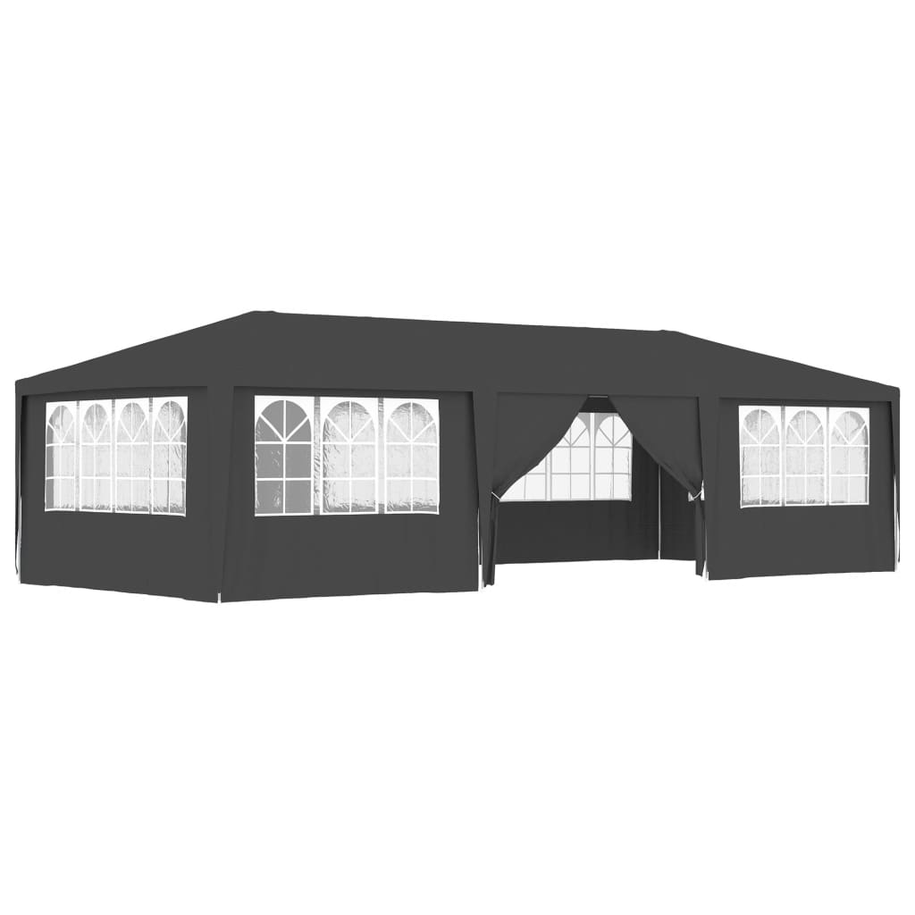 vidaXL Tente de réception et parois latérales 4x9 m Anthracite 90 g/m²