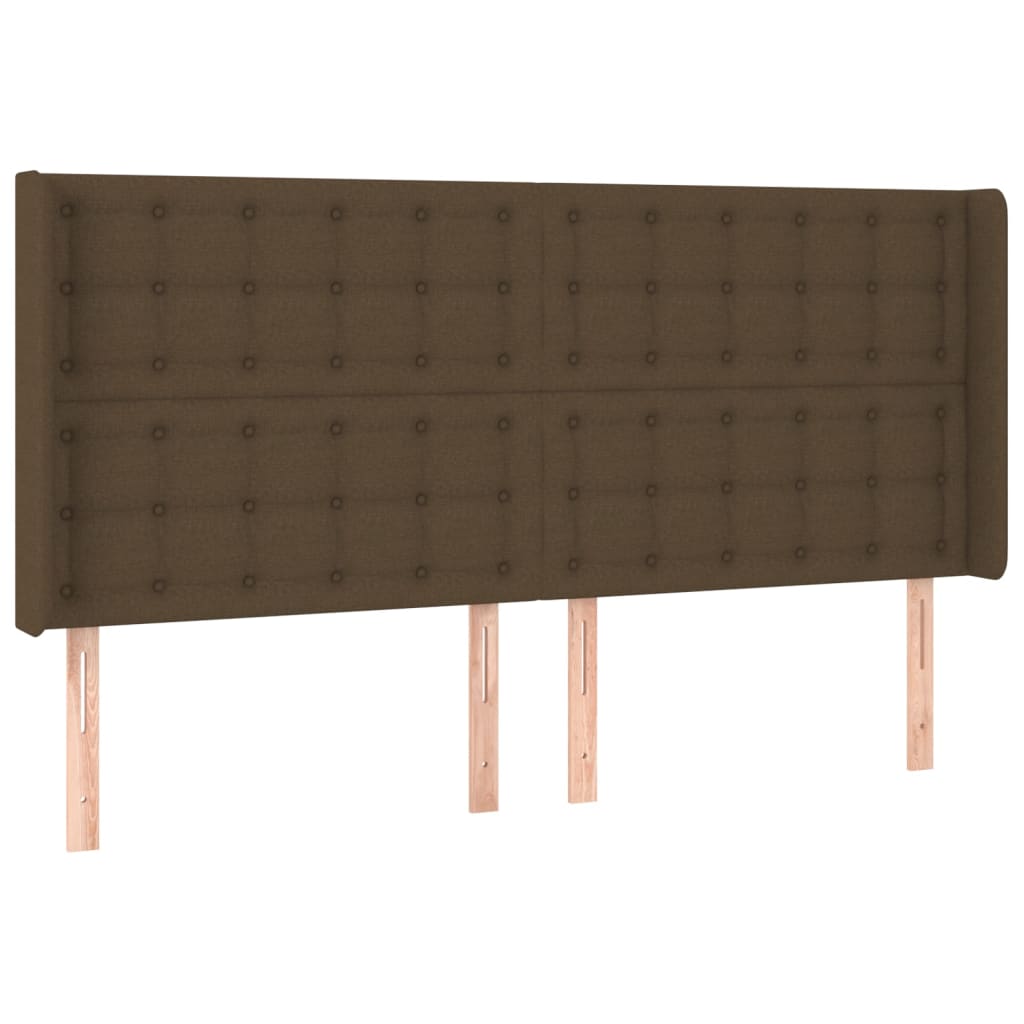 vidaXL Sommier à lattes de lit matelas et LED Marron foncé 180x200cm