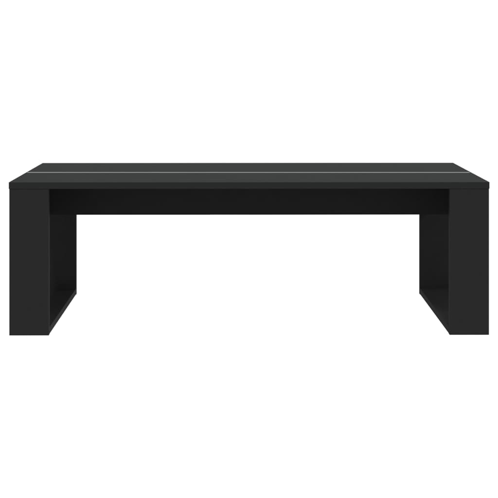 vidaXL Table basse Noir 110x50x35 cm Bois d'ingénierie