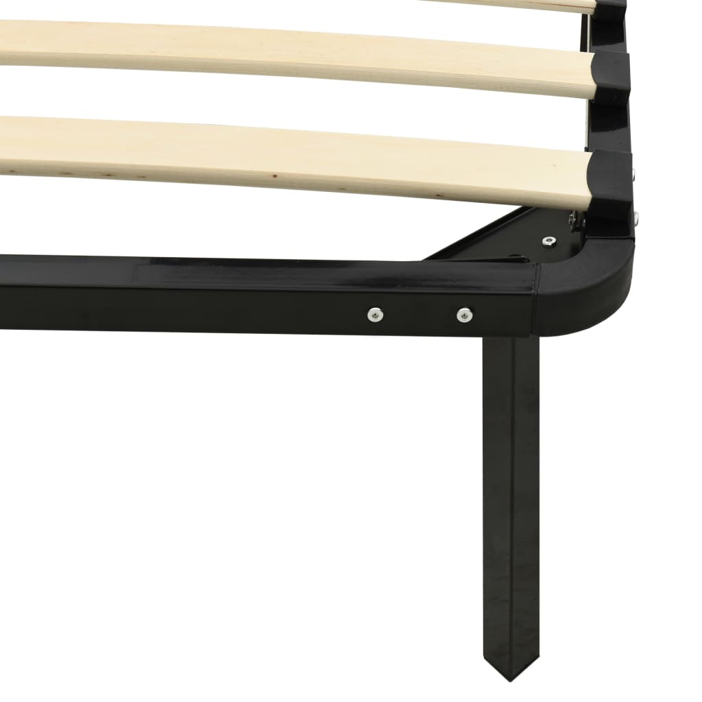 vidaXL Cadre de lit sans matelas noir métal 120x200 cm