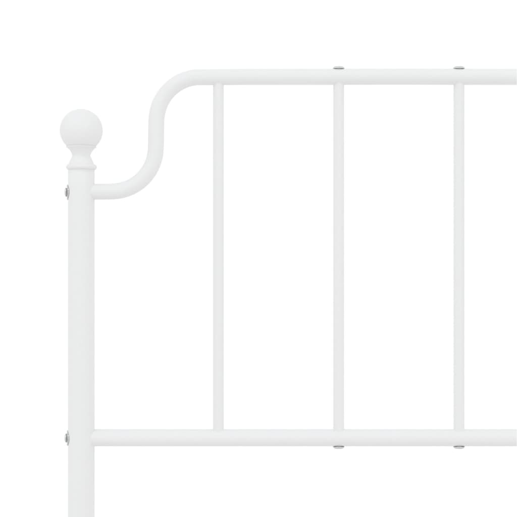 vidaXL Tête de lit métal blanc 160 cm