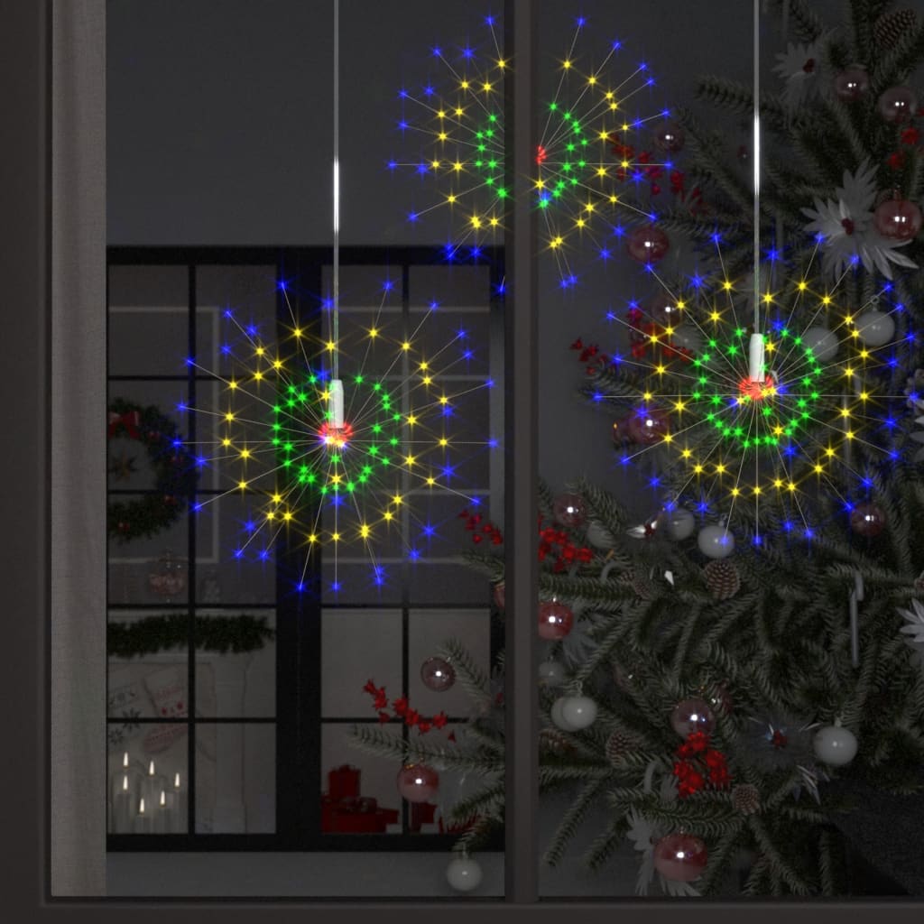 vidaXL Feux d'artifice Noël extérieur 10 pcs Multicolore 20cm 1400 LED