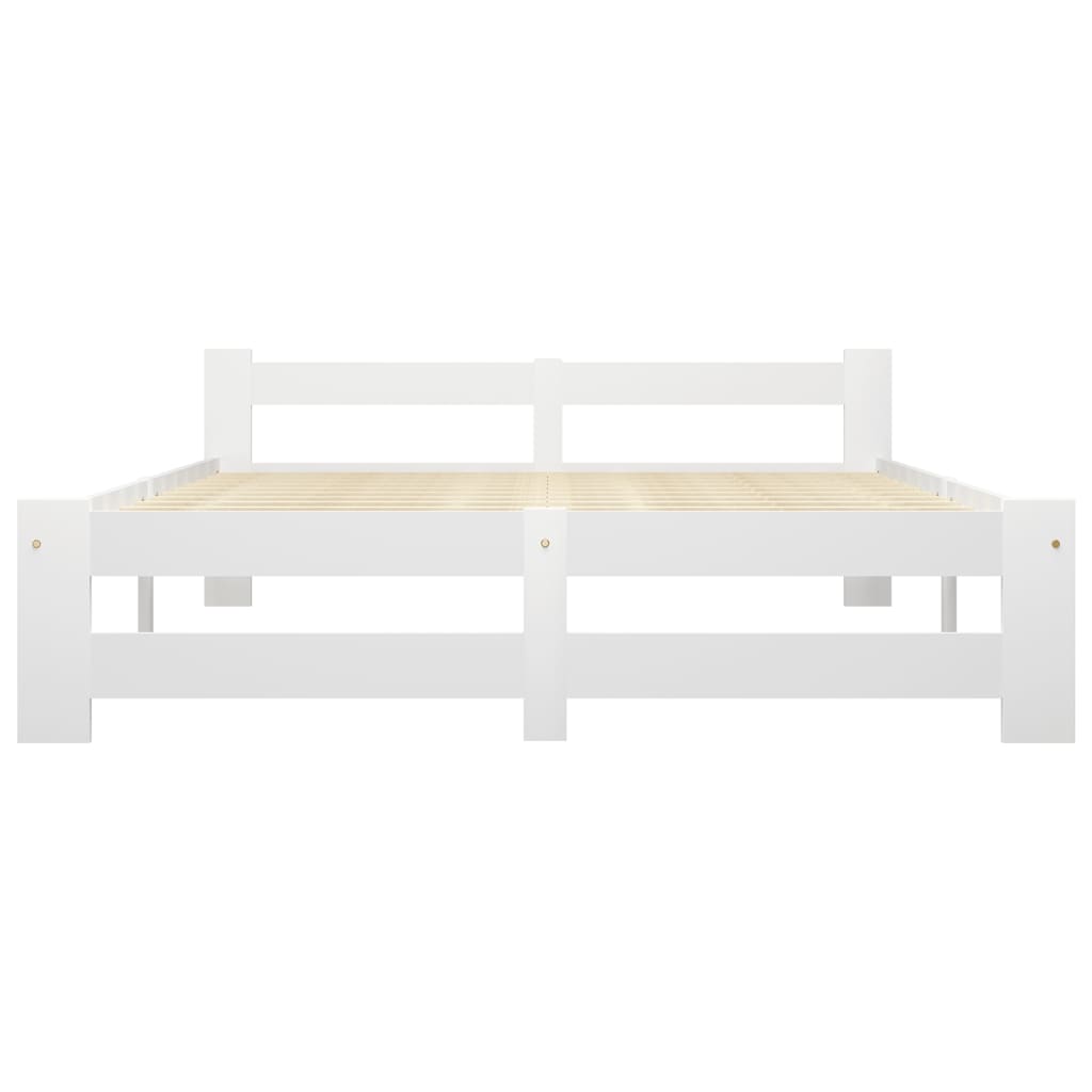 vidaXL Cadre de lit sans matelas blanc bois de pin massif 120x200 cm