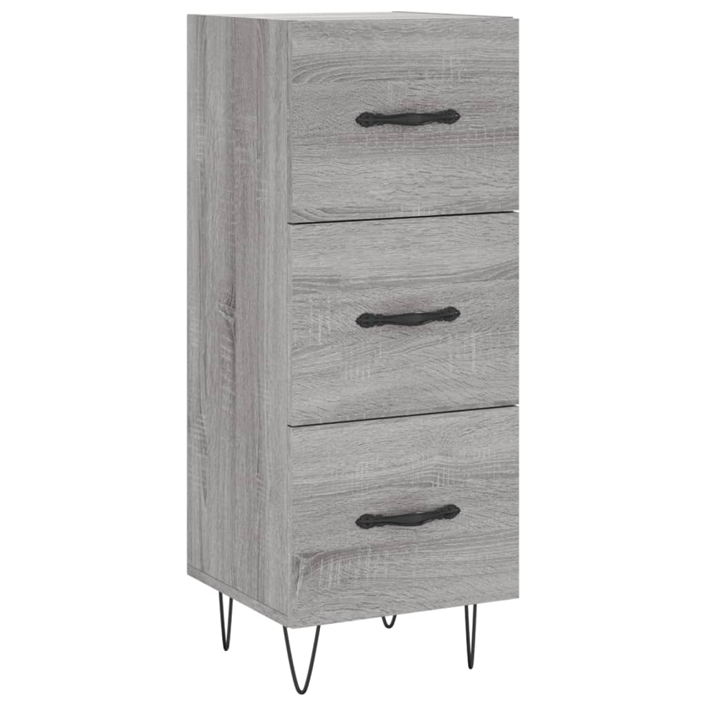 vidaXL Buffet Sonoma gris 34,5x34x90 cm Bois d'ingénierie