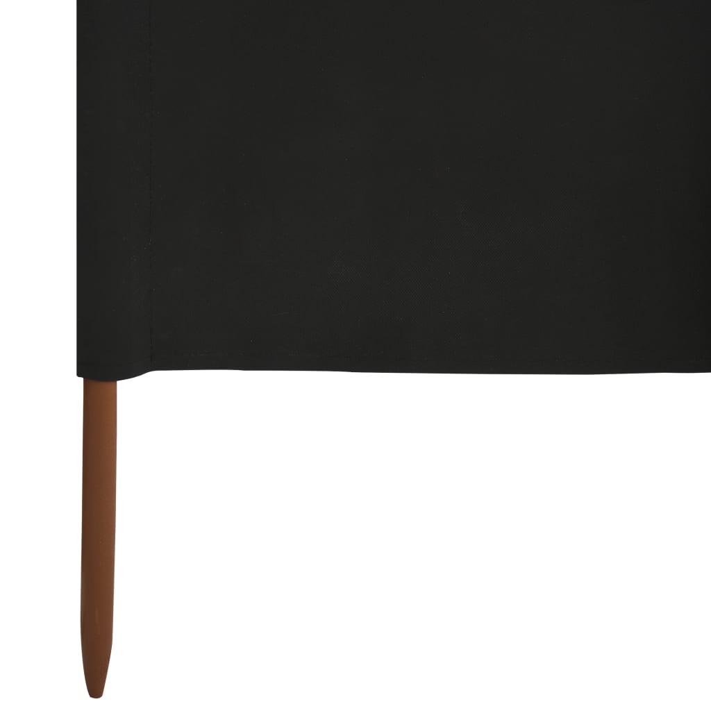 vidaXL Paravent 3 panneaux Tissu 400 x 160 cm Noir