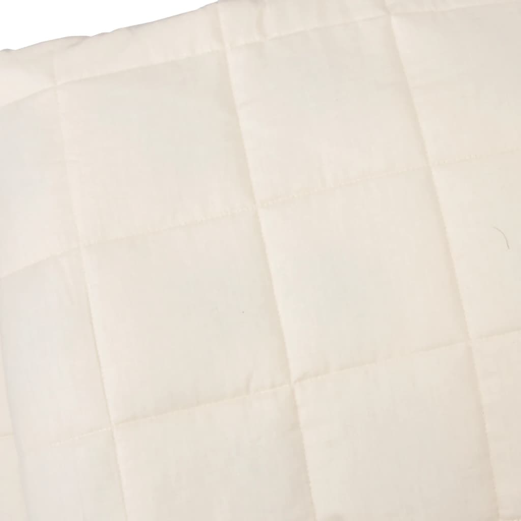 vidaXL Couverture lestée Crème clair 137x200 cm 6 kg Tissu