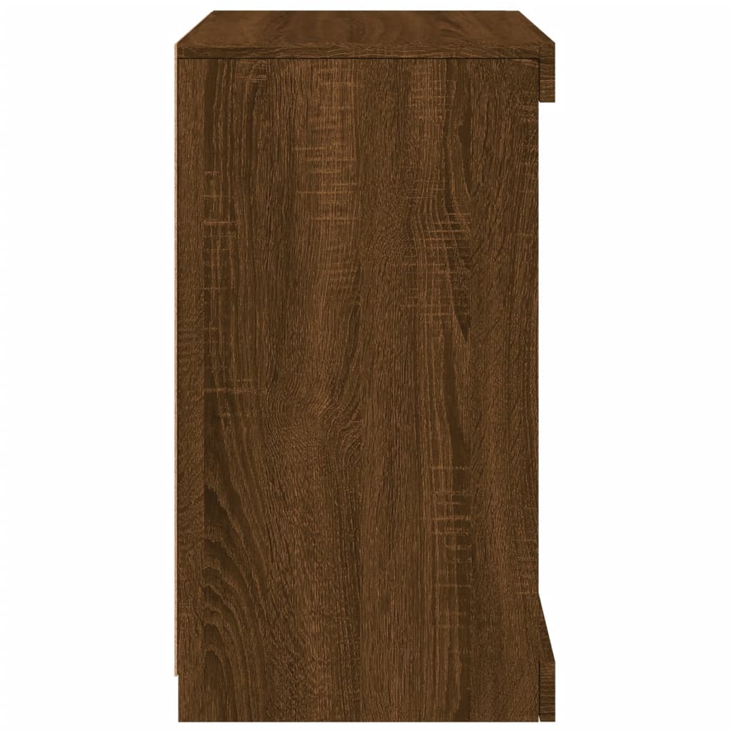 vidaXL Buffet avec lumières LED chêne marron 41x37x67 cm