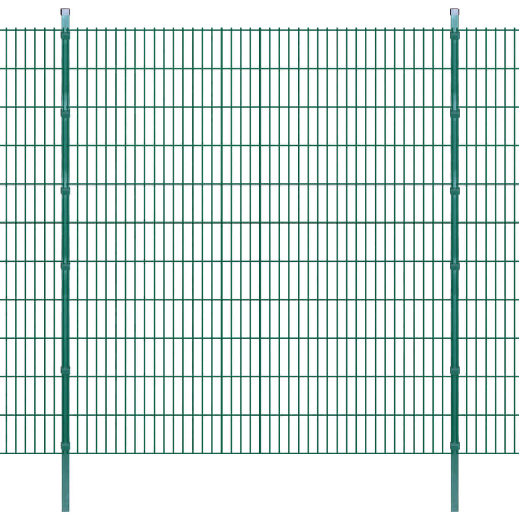 vidaXL Panneaux et poteaux de clôture 2D pour jardin 2008x2230 mm 16 m