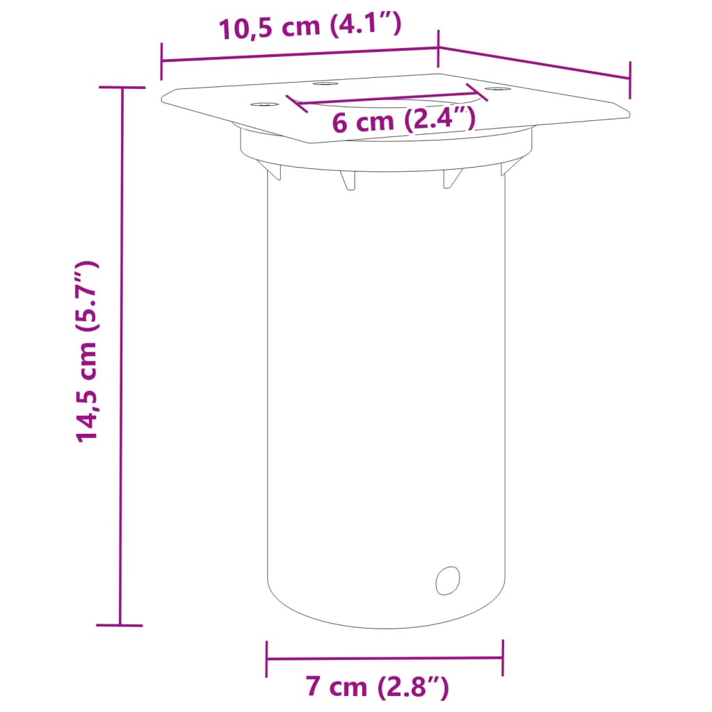 vidaXL Lampes au sol d'extérieur carrée aluminium moulé sous pression