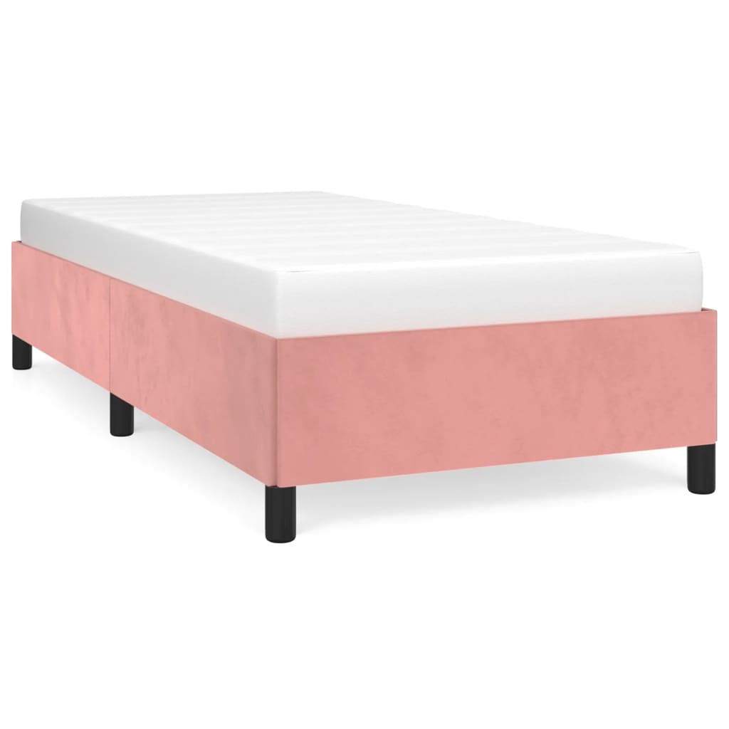 vidaXL Cadre de lit sans matelas rose 100x200 cm velours