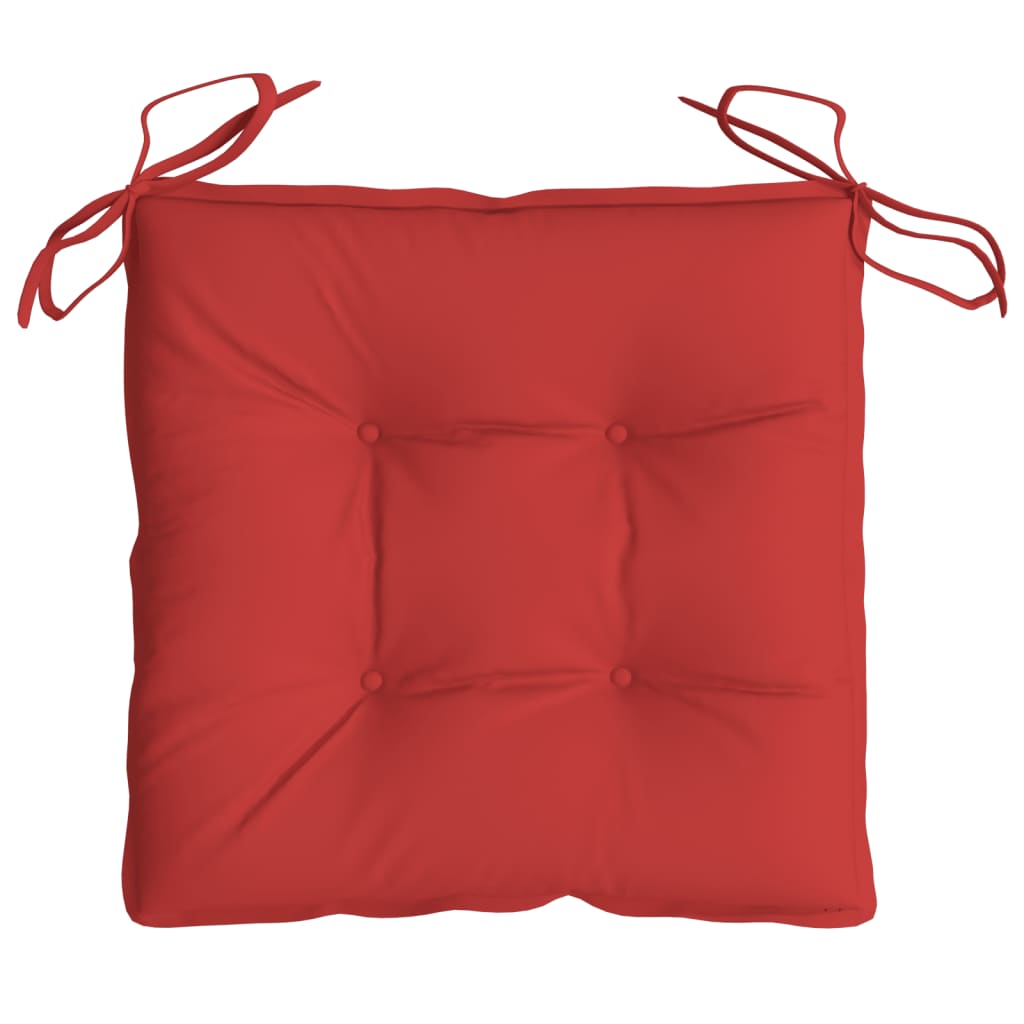 vidaXL Coussins de chaise lot de 2 rouge 50x50x7 cm tissu oxford