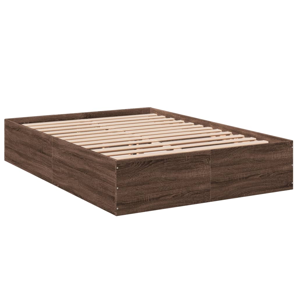 vidaXL Cadre de lit sans matelas chêne marron 120x200 cm