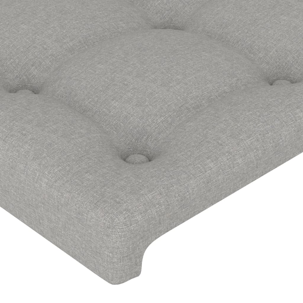 vidaXL Cadre de lit avec tête de lit Gris clair 80x200 cm Tissu