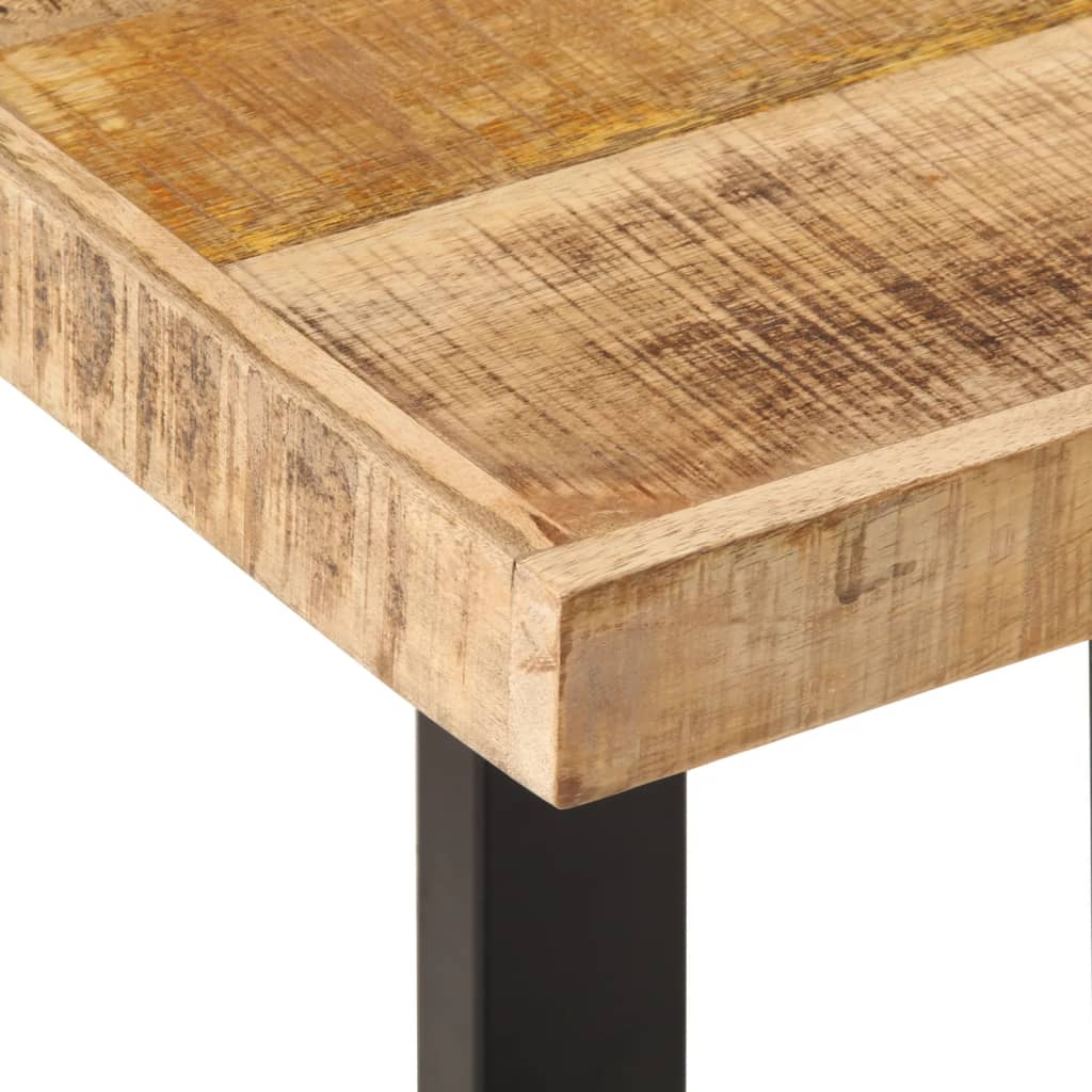 vidaXL Banc 160 cm bois de manguier brut massif et acier