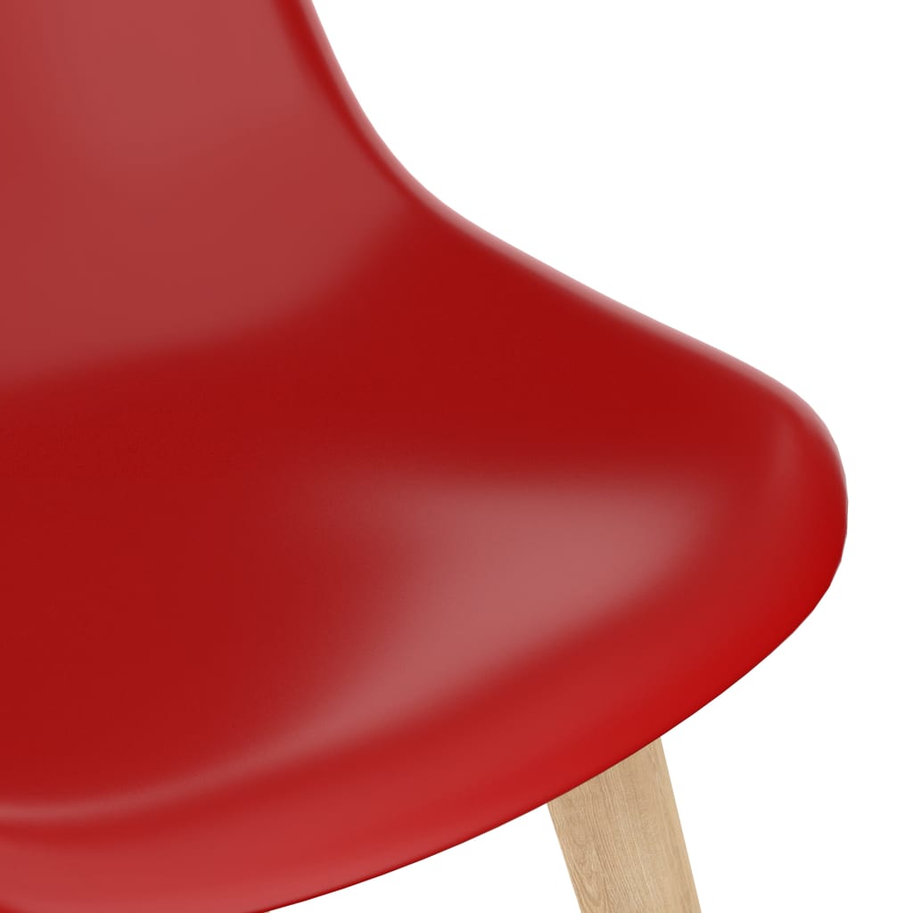 vidaXL Chaises à manger lot de 2 rouge plastique