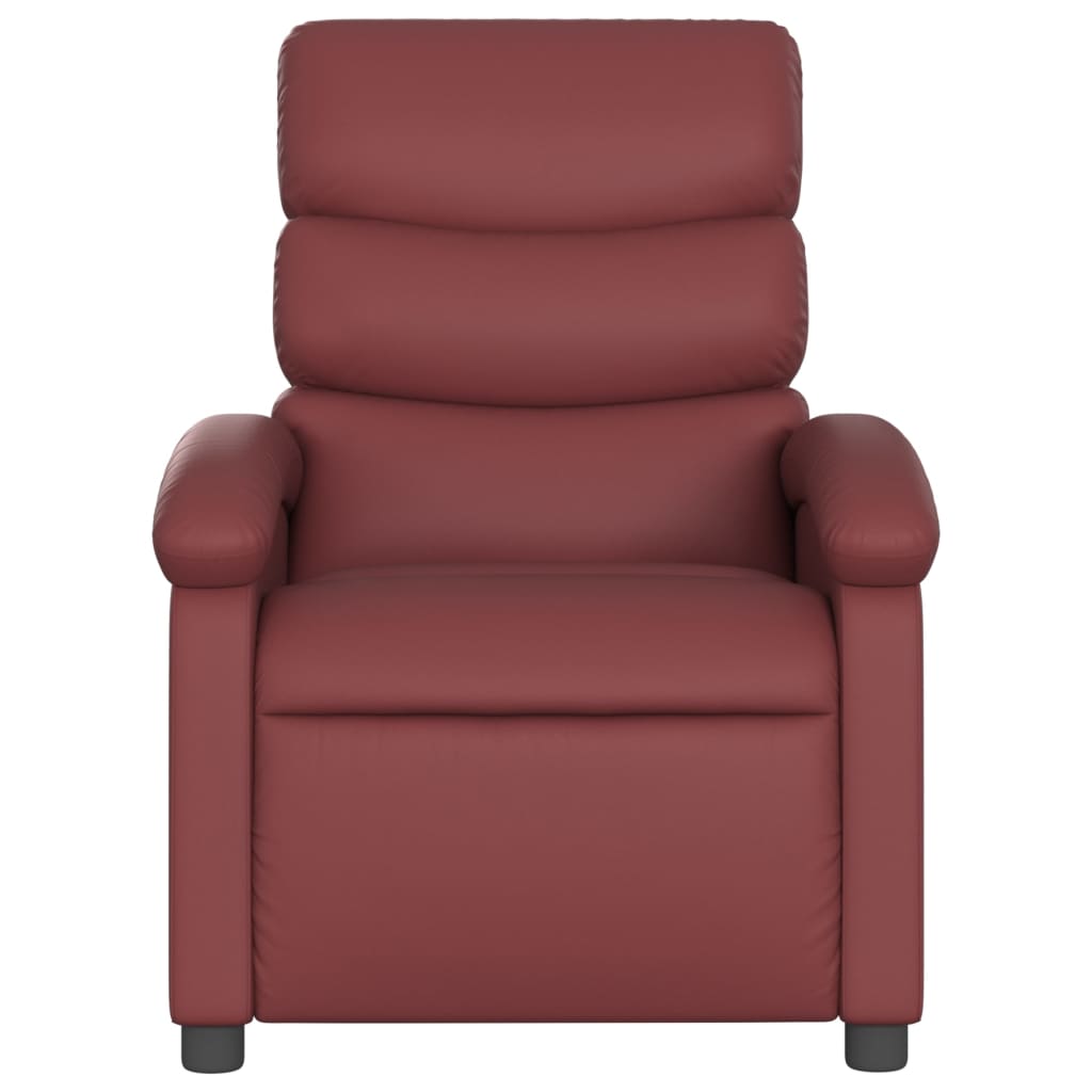 vidaXL Fauteuil de massage inclinable Rouge bordeaux Similicuir