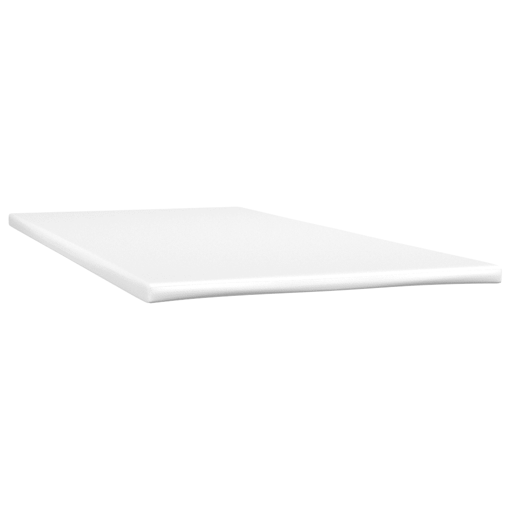 vidaXL Sommier à lattes de lit avec matelas et LED Blanc 90x200 cm
